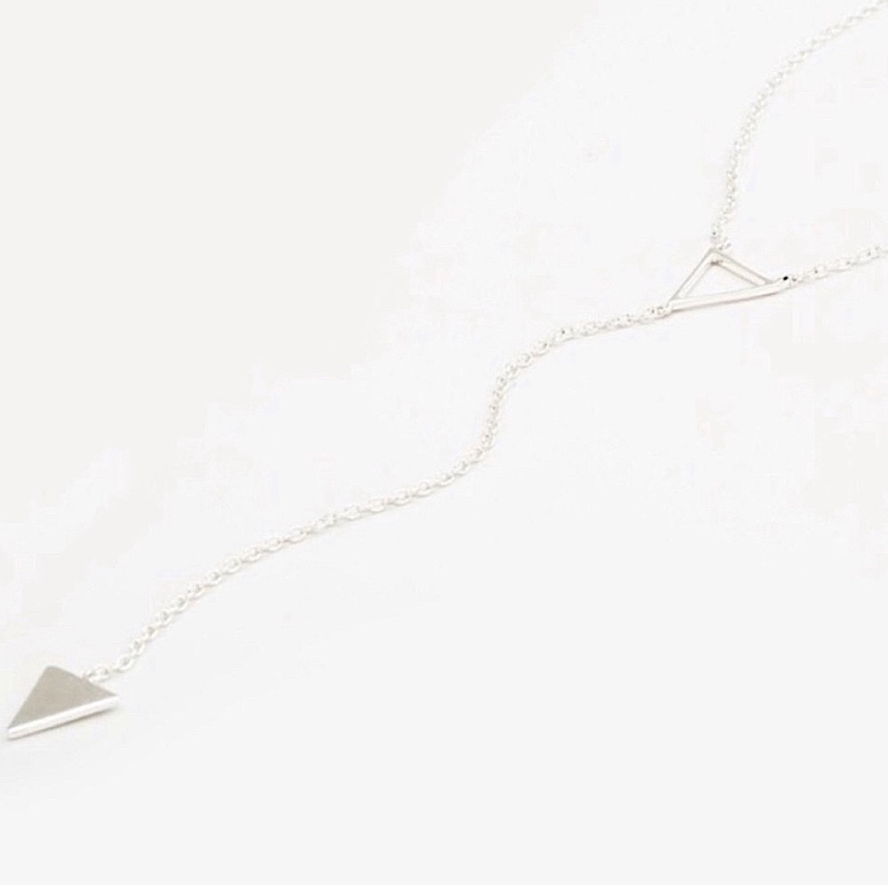 NWT Gorjana 'Mika' Lariat Silver Tone Necklace! - Picture 2 of 5